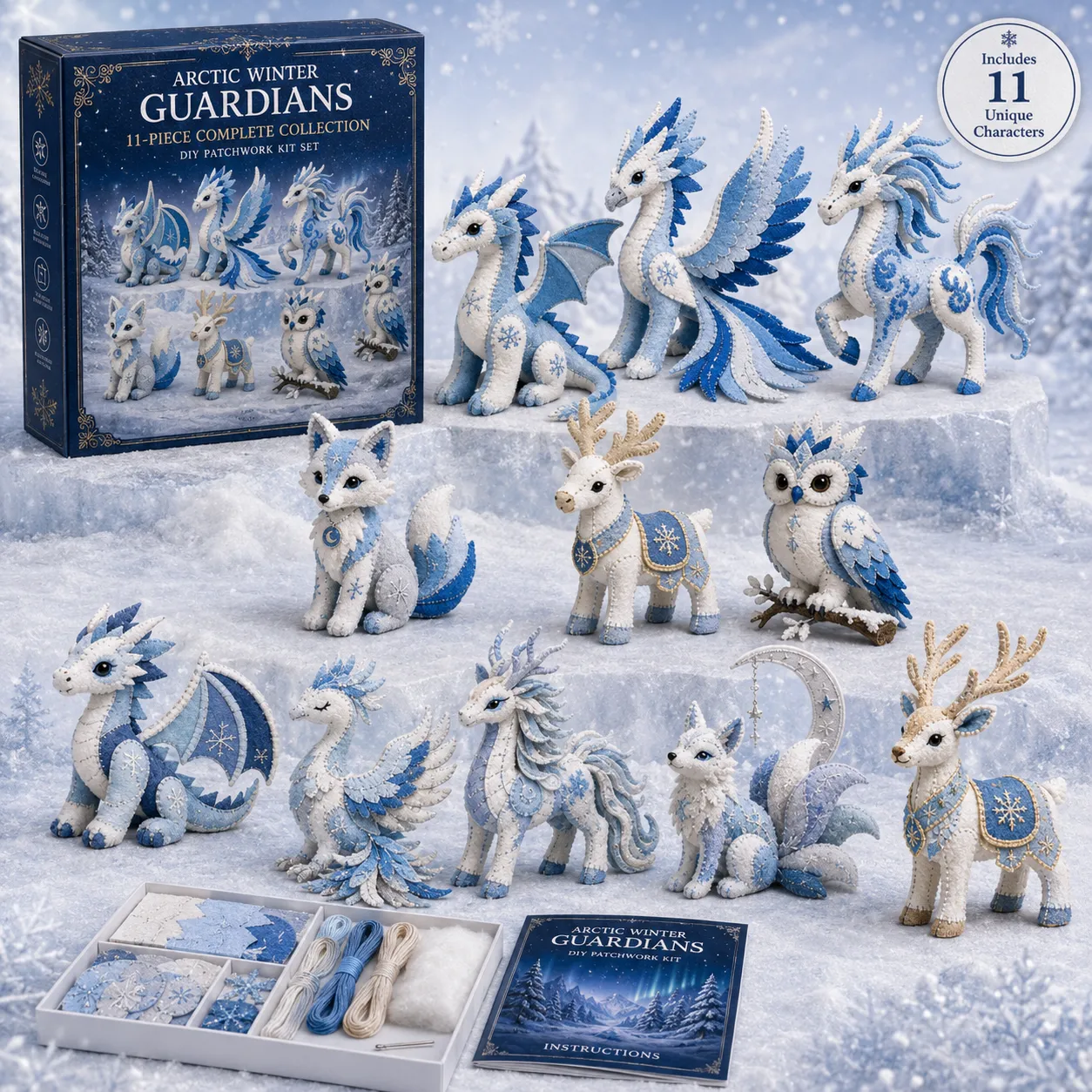 Arctic Winter Guardians DIY Patchwork Kit –🔥Last 4 hours 🔥Buy 2, Get 1 FREE