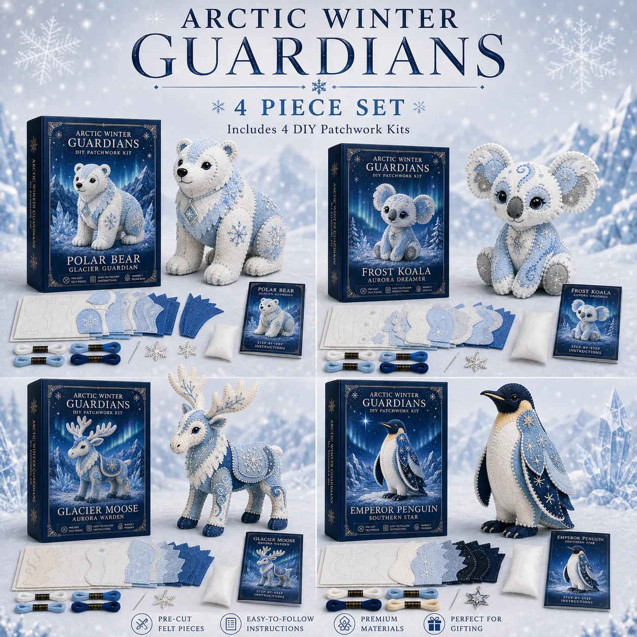 Arctic Winter Guardians DIY Patchwork Kit –🔥Last 4 hours 🔥Buy 2, Get 1 FREE