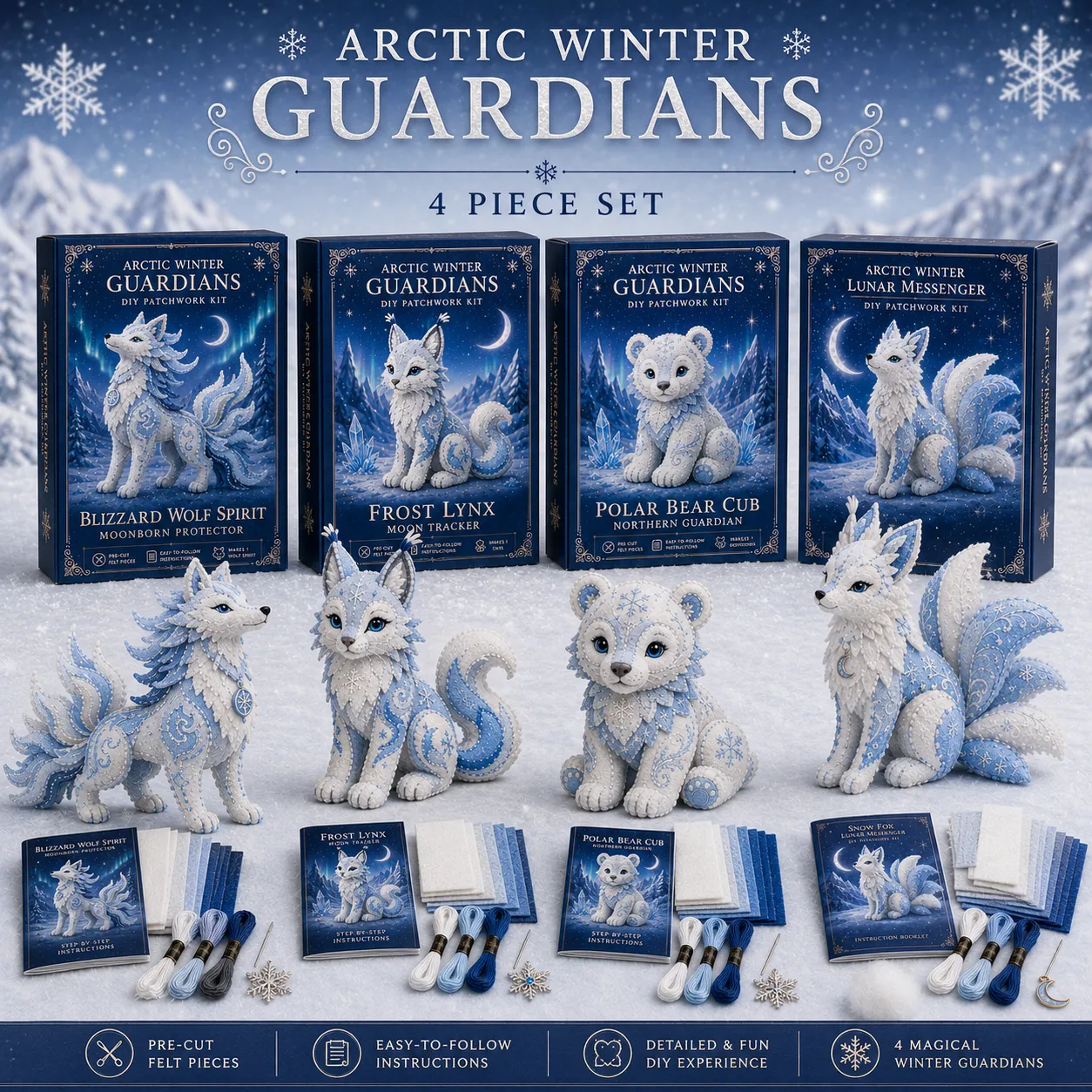 Arctic Winter Guardians DIY Patchwork Kit –🔥Last 4 hours 🔥Buy 2, Get 1 FREE