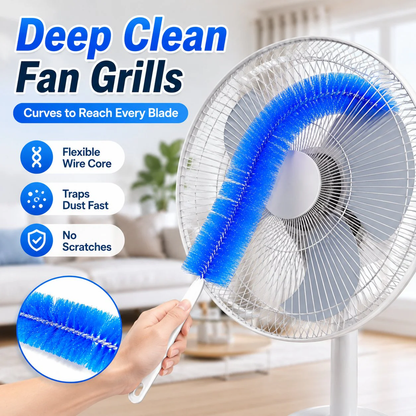 Fan cleaning brush